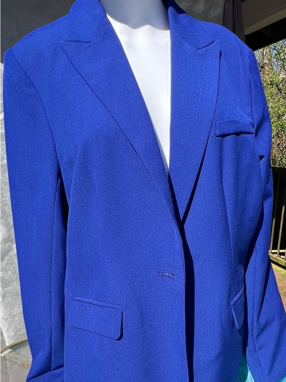 Metaphor Women's Cobalt Blue Single-Breasted Blazer. Size 16.